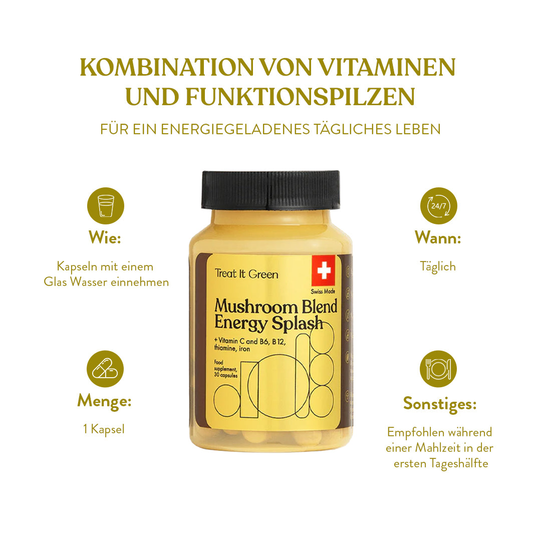 Vitalpilzmischung Energie Splash (30 Kapseln)