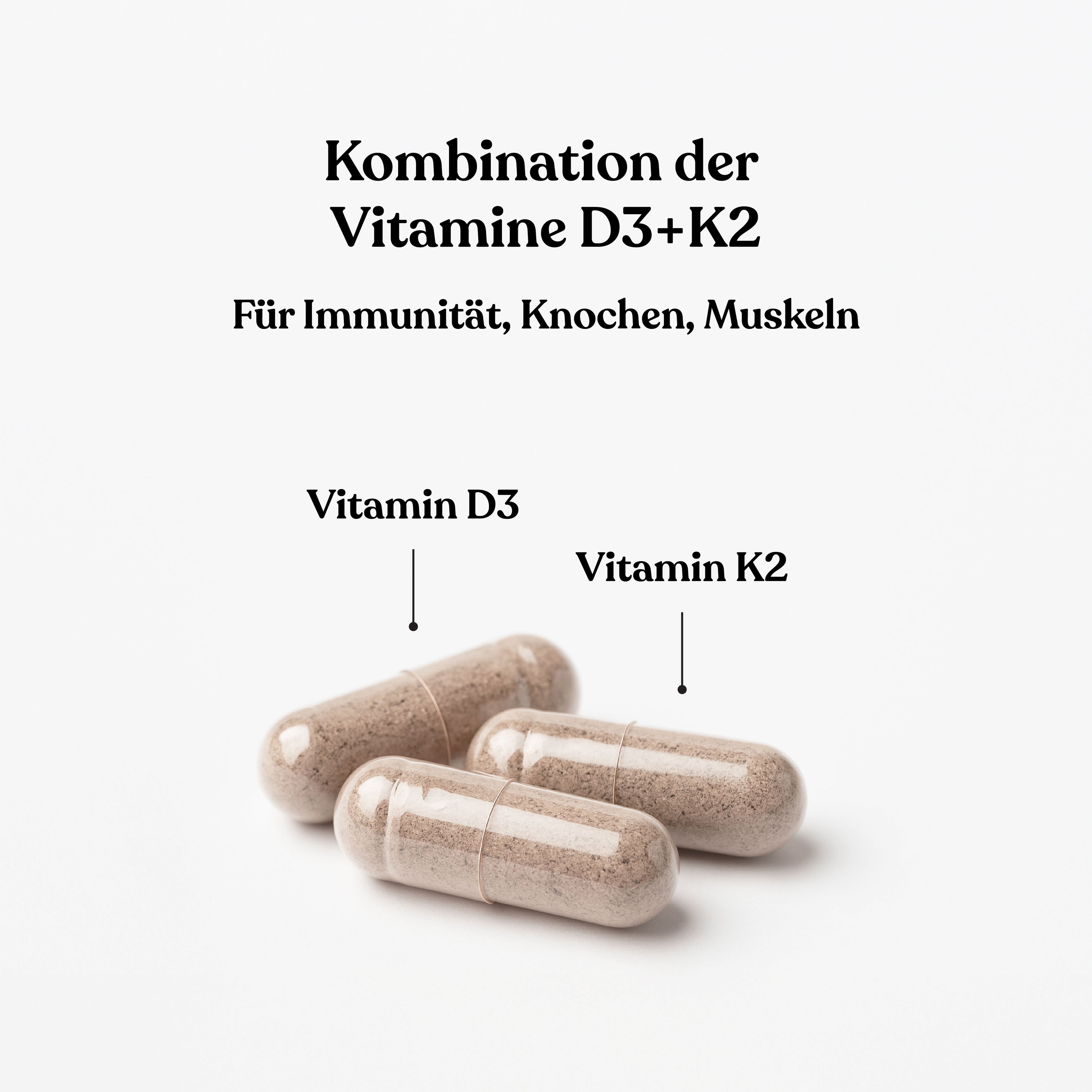 Vitamin D3 + K2 (30 Kapseln)