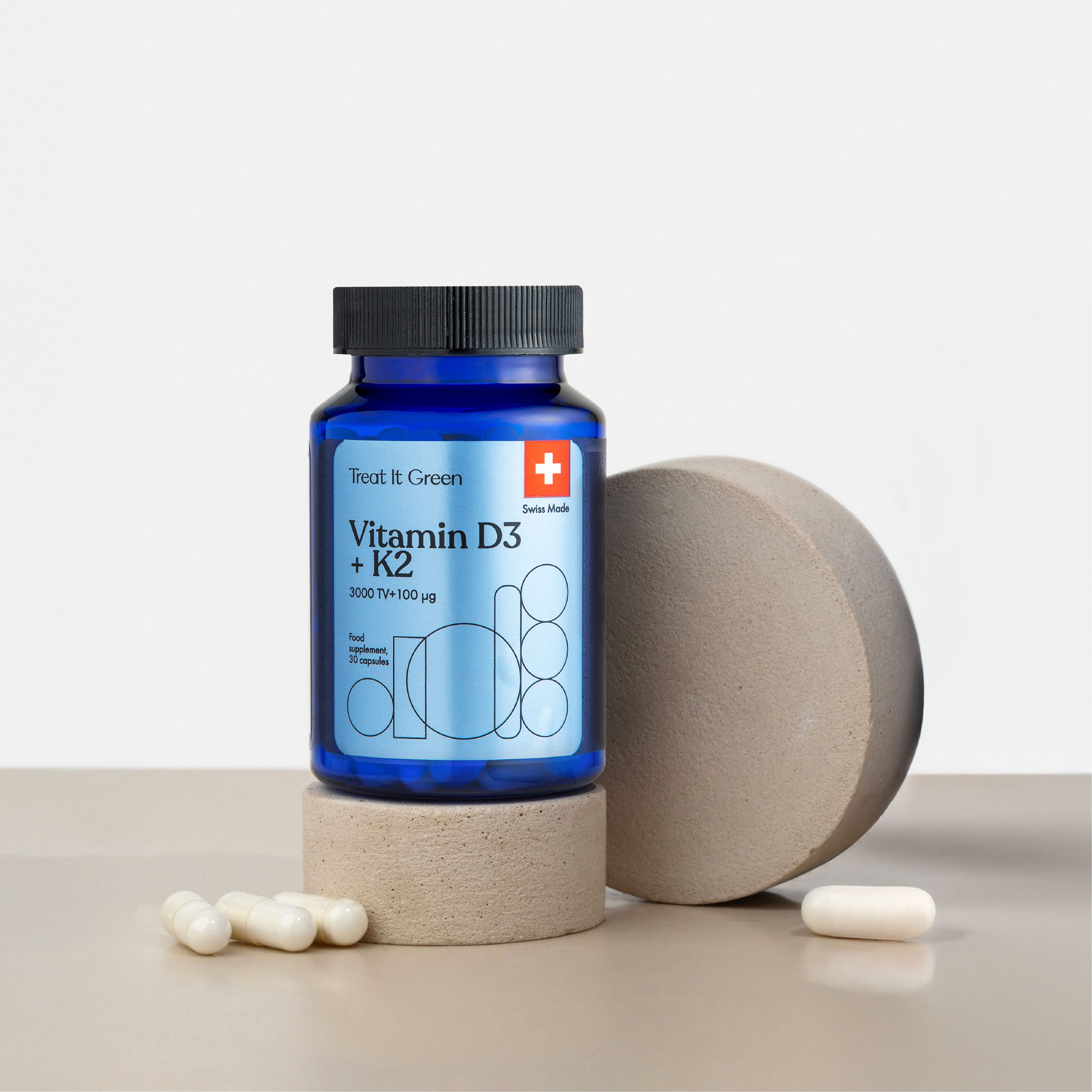 Vitamin D3 + K2 (30 Kapseln)