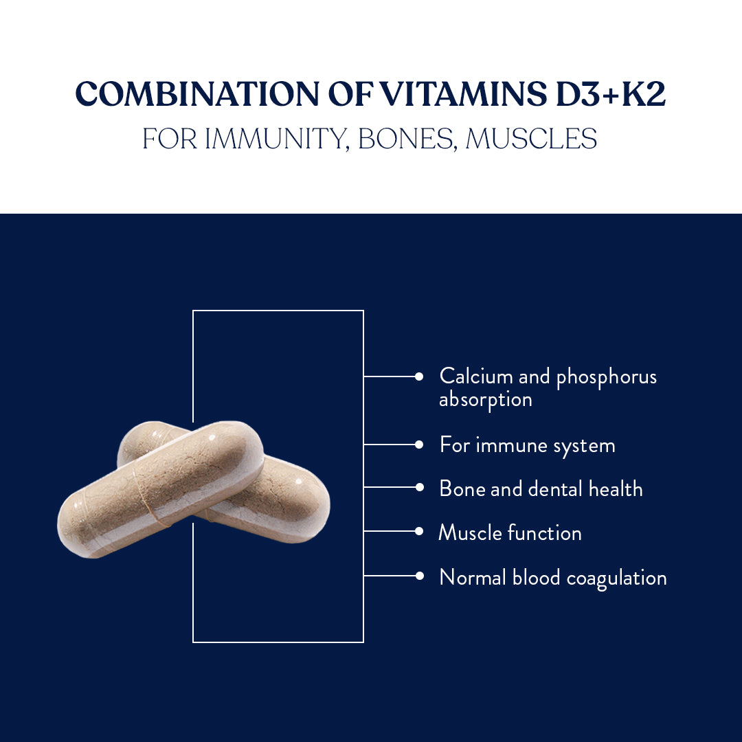 Vegan Vitamin D3 + K2 (30 Kapseln)