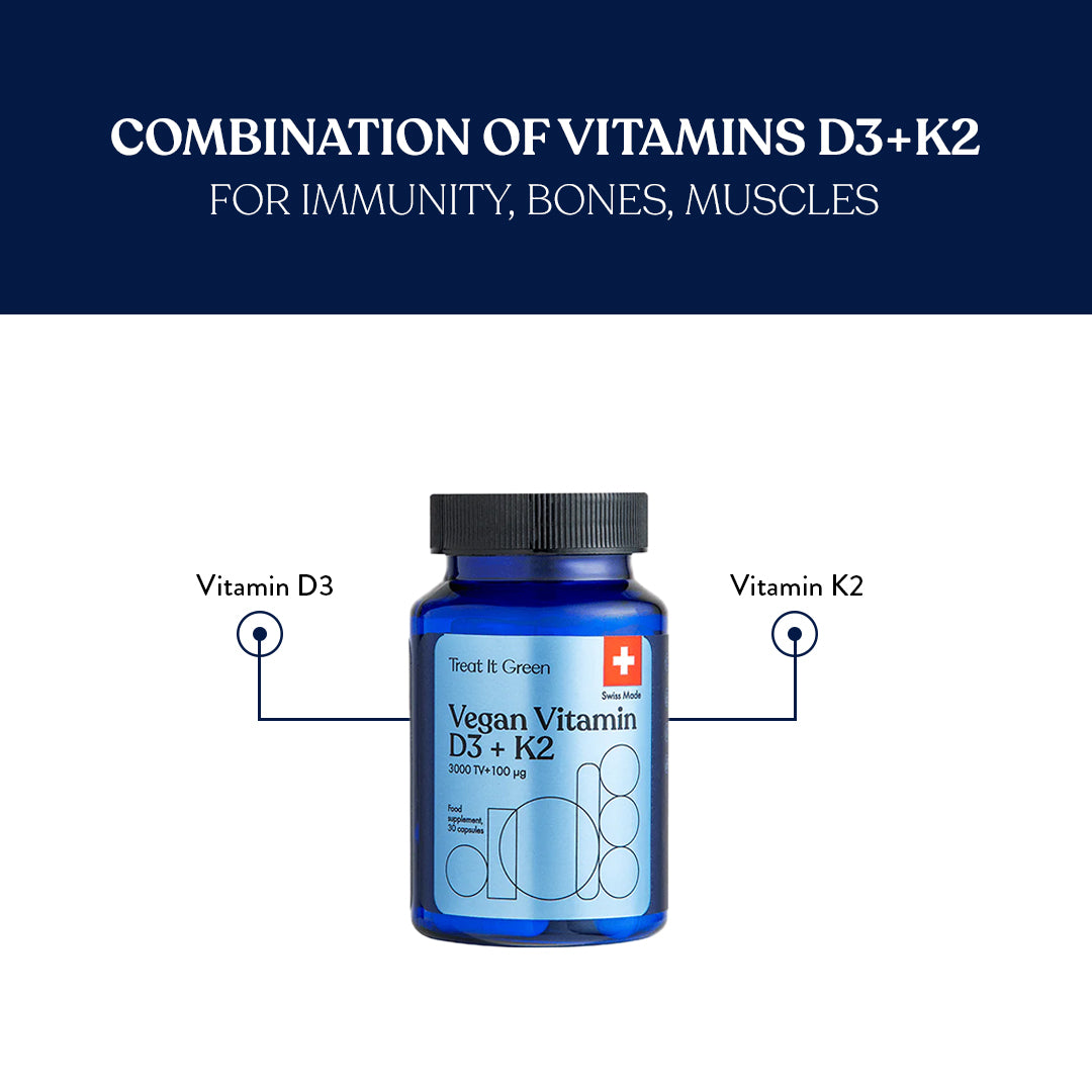 Vegan Vitamin D3 + K2 (30 Kapseln)