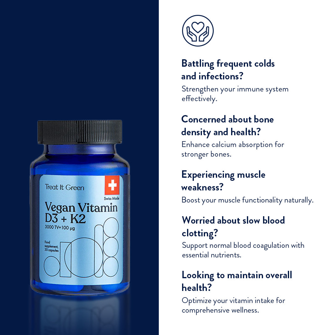 Vegan Vitamin D3 + K2 (30 Kapseln)