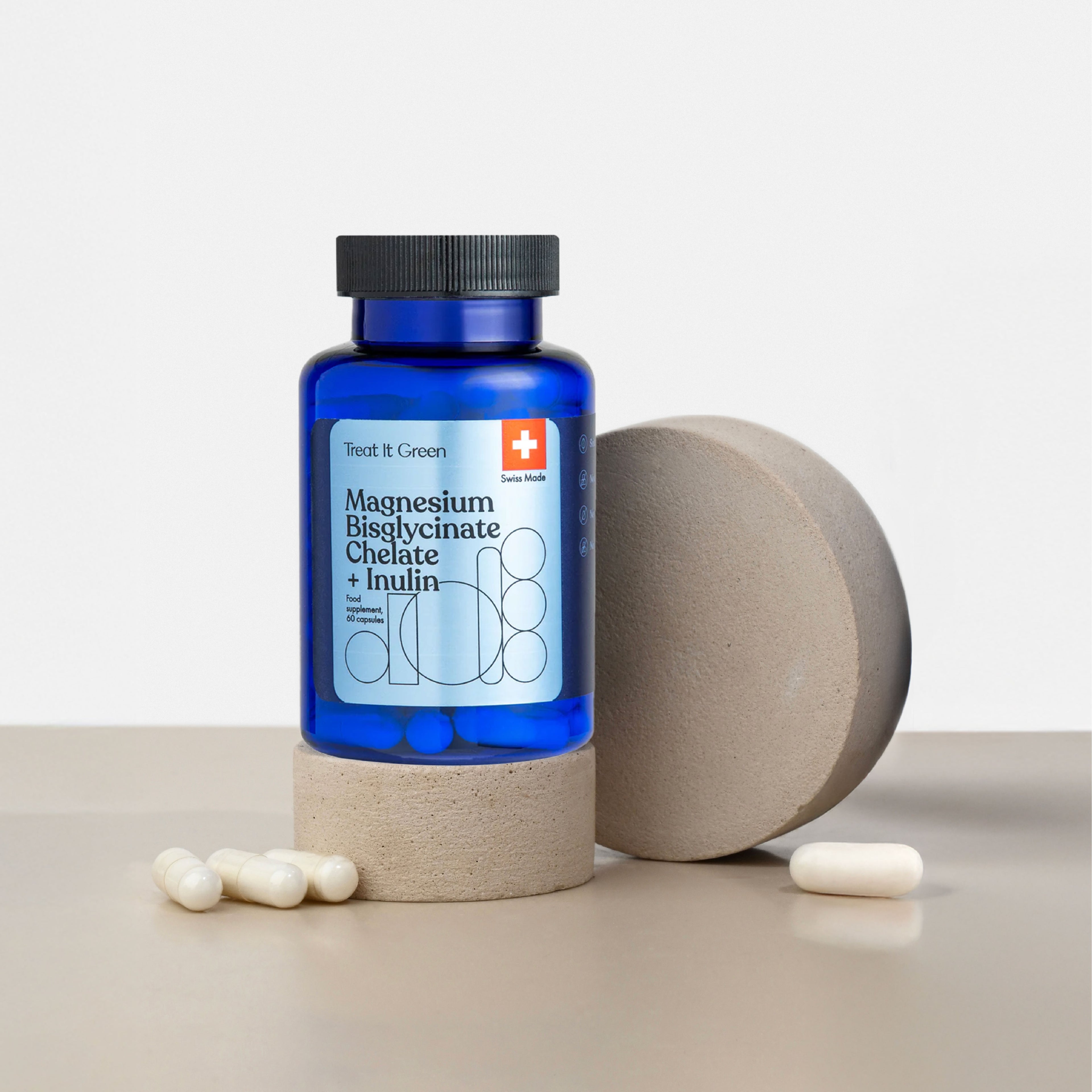 Magnesiumbisglycinat-Chelat + Inulin (60 Kapseln)