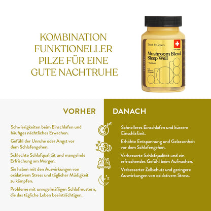 Vitalpilzmischung Sleep Well + Melatonin (30 Kapseln)