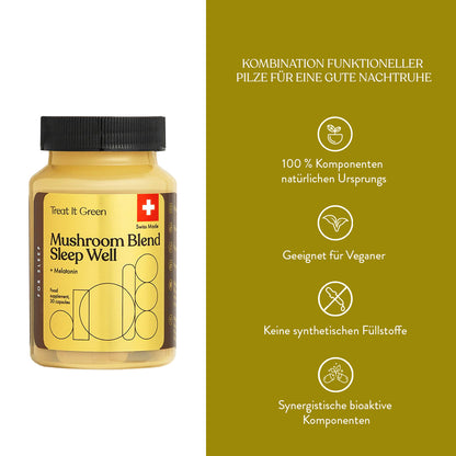 Vitalpilzmischung Sleep Well + Melatonin (30 Kapseln)