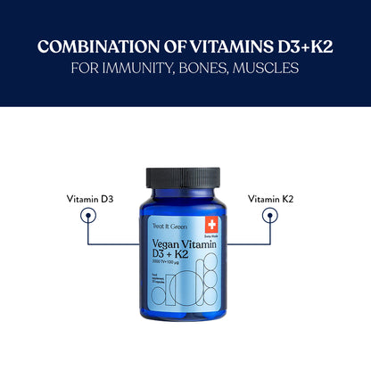 Vegan Vitamin D3 + K2 (30 Kapseln)