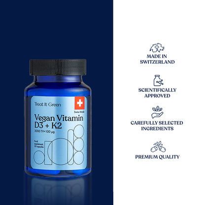 Vegan Vitamin D3 + K2 (30 Kapseln)